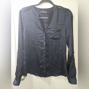 The Limited Dark Blue Casual Button Down Shirt